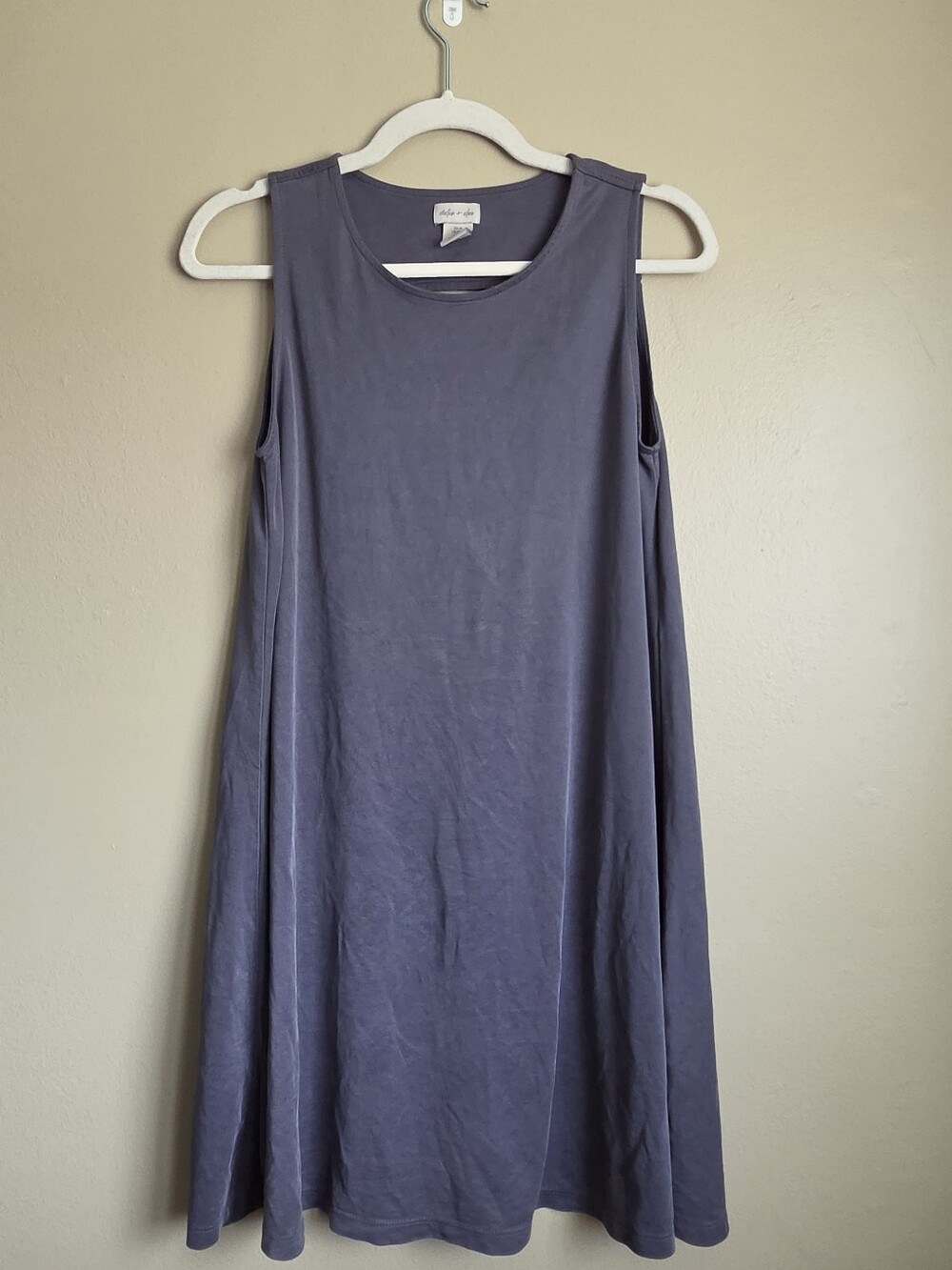Delia & Cleo Sleeveless Swing Dress in Dusty Gray